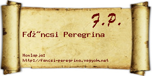Fáncsi Peregrina névjegykártya